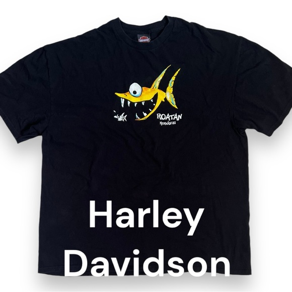 Harley Davidson Roatan Honduras Black T-Shirt  Sz 3 X - Picture 1 of 4